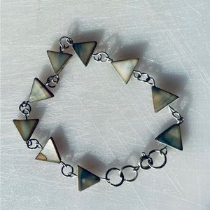 Handmade mother of pearl bracelet.